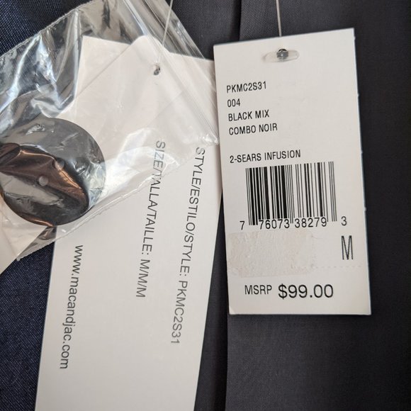 NWT Mac & Jac Shimmery Navy Blue Blazer - Picture 8 of 9